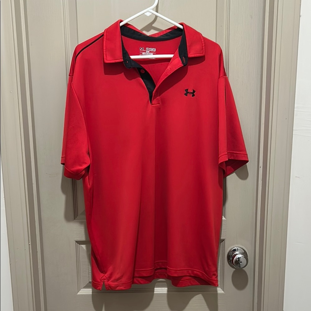 Under Armour Men's Red Polo Shirt